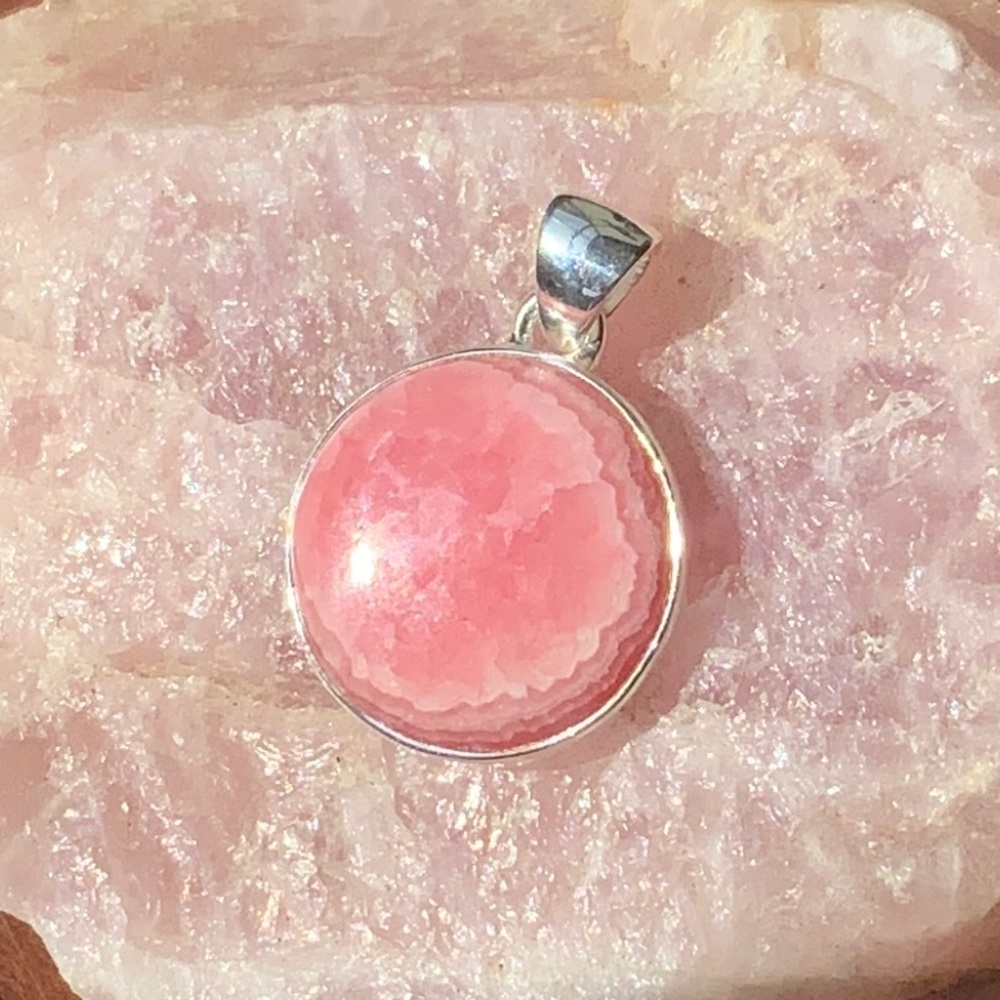 Pink Stone Pendant Necklace